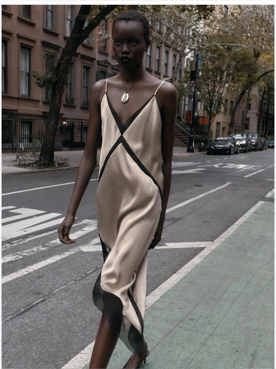Zara Dresses & Skirts - Zara satin effect asymmetrical midi dress